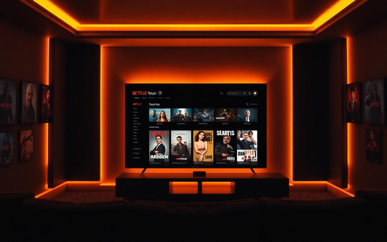 Movies & Series Netflix-style movies and series library on a premium 4K Smart TV